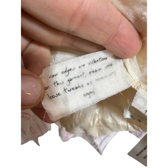 FREE PEOPLE ELISA STRIPED MIDI SKIRT IN CHALK Sz. S - Picture 8 of 9